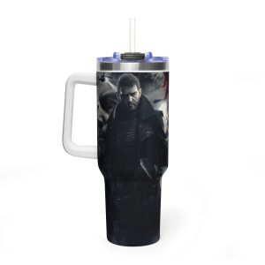 Chris Redfield Resindent Evil 40oz Tumbler, Gift For Fans - Image 3