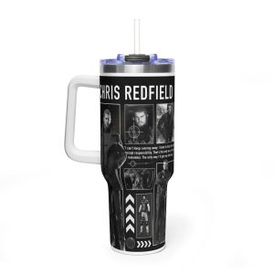 Alternative view of Chris Redfield Resindent Evil 40oz Tumbler, Gift For Fans