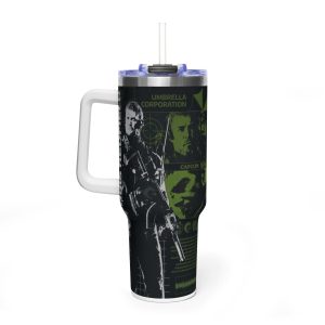 Chris Redfield Resindent Evil 40oz Tumbler, Gift For Fans - Image 7