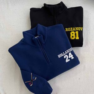 Team Hollanov Embroidered Zip Sweatshirt - Image 3
