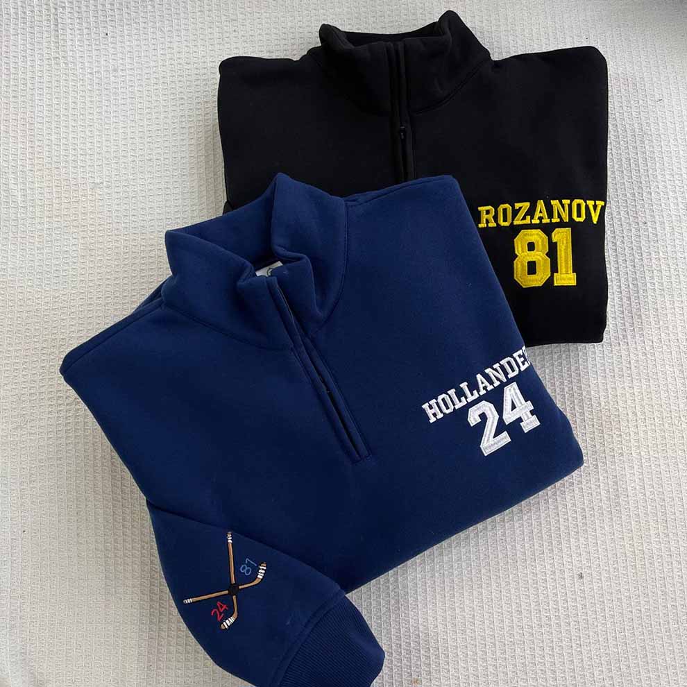 Team Hollanov Embroidered Zip Sweatshirt - Image 3