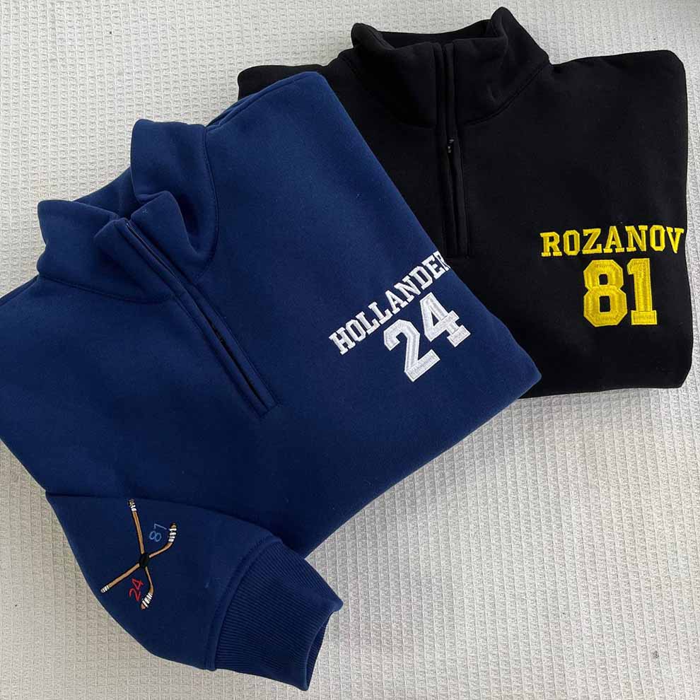 Team Hollanov Embroidered Zip Sweatshirt - Image 4