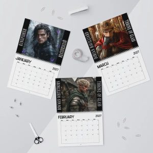 Alternative view of Book Boyfriends Art 2027 Calendar, Gift For Book Lover