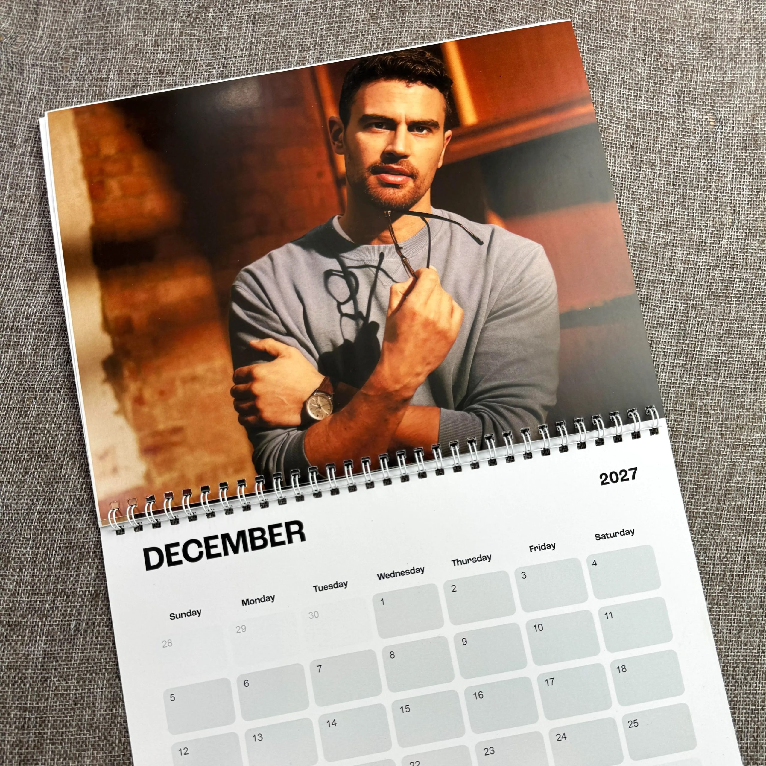Theo James Calendar 2027, Fan Art Calendar | Actor Poster 2027 | SPN fans - Image 3