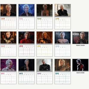 Alternative view of A Year Of Astarion 2027 Calendar, Baldur's Gate 3