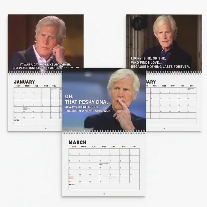 Keith Morrison 2027 Calendar, Keith Morrison Best Lines Graphic Calendar - Image 3