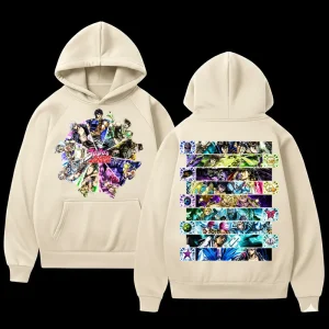 Alternative view of Jojo's Bizarre Adventure Art Main 9 Part Character T-Shirt