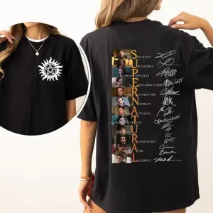 Retro Character Supernatural Graphic 2 Sides T-Shirt