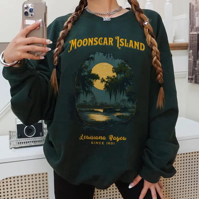 Moonscar Island Shirt, Zombie Island, 90s Nostalgia, Retro Halloween Sweatshirt, Hoodie - Image 2