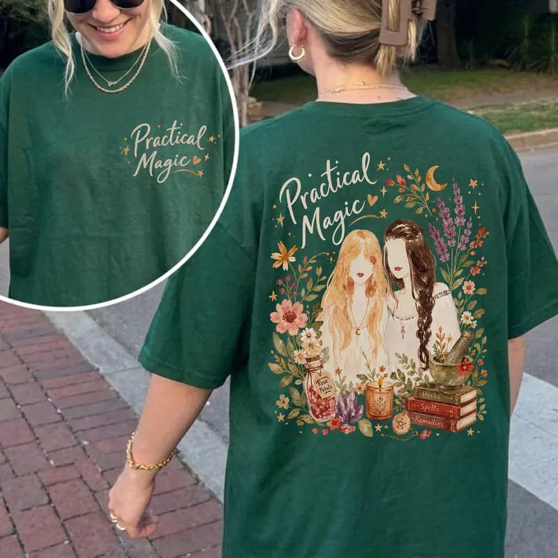 Vintage Midnight Margaritas 2 Sides Shirt, Practical Magic Tee - Image 3