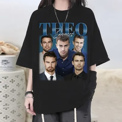 Theo James 90s Retro Bootleg Graphic T-Shirt – Unisex Streetwear Vibe