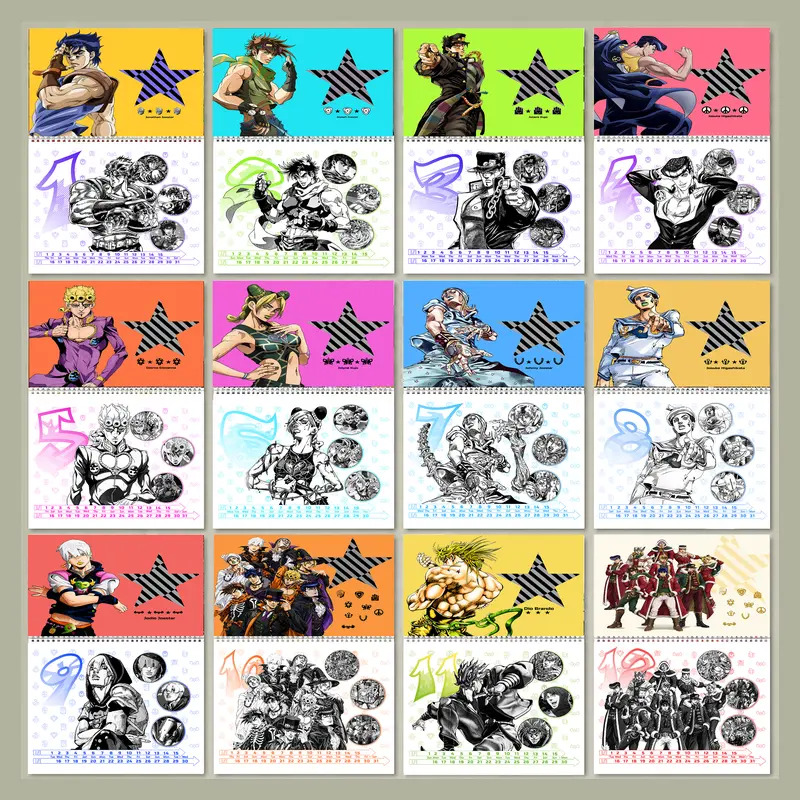 JoJo's Bizarre Adventure Anime Character Calendar 2027 , Best Gift For Anime Fan - Image 2