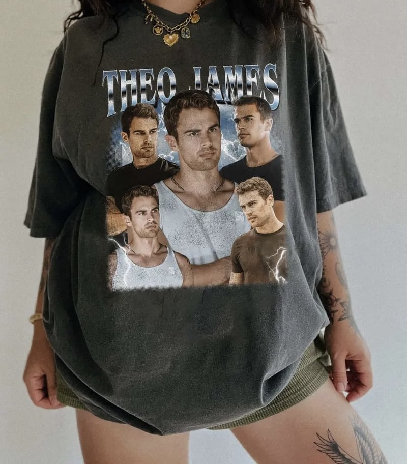 Theo James Divergent Unisex T-shirt, Y2K 90s Retro Bootleg T-shirt