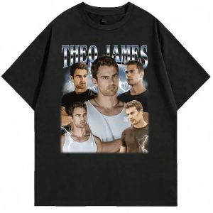 Alternative view of Theo James Divergent Unisex T-shirt, Y2K 90s Retro Bootleg T-shirt
