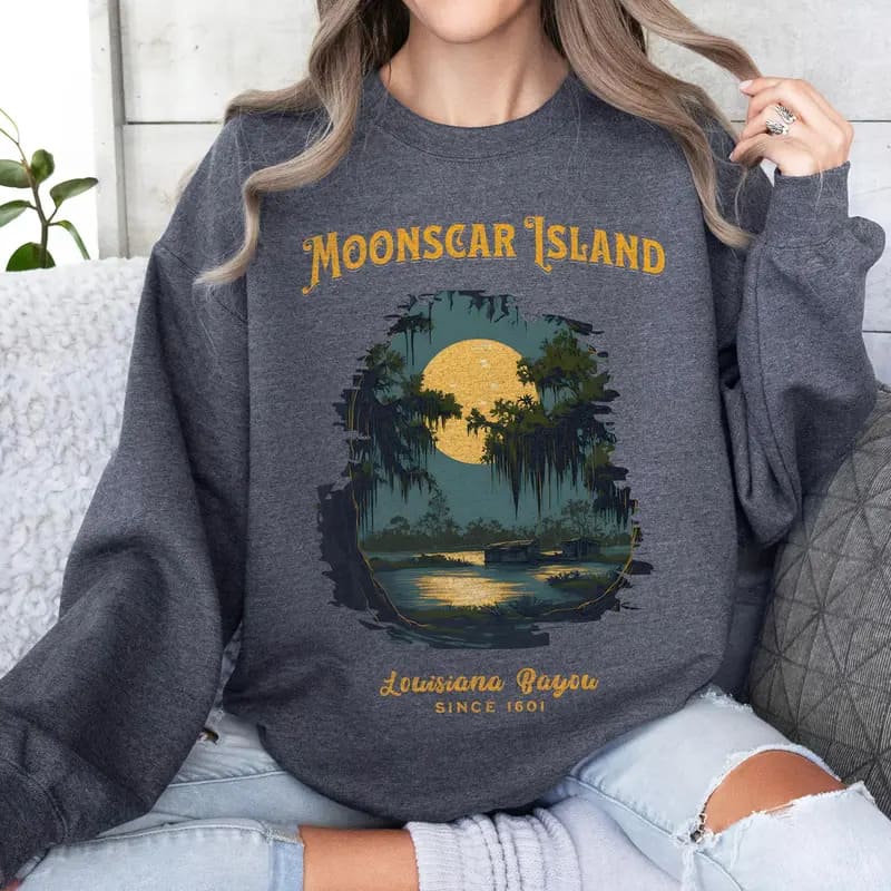 Moonscar Island Shirt, Zombie Island, 90s Nostalgia, Retro Halloween Sweatshirt, Hoodie - Image 4