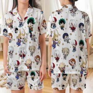 My Hero Academia Pajama Set, Chibi Anime Sleepwear