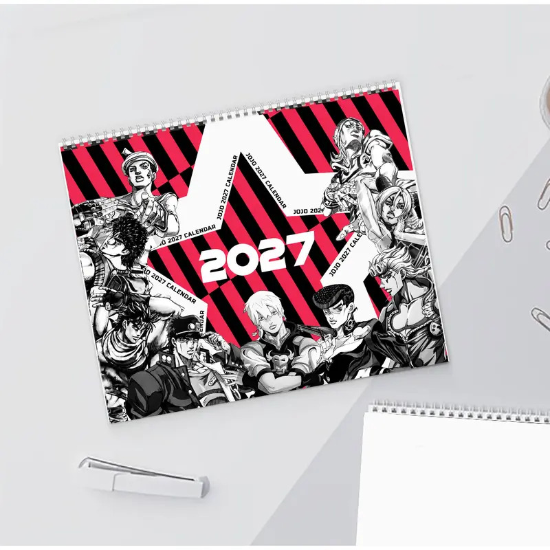 JoJo's Bizarre Adventure Anime Character Calendar 2027 , Best Gift For Anime Fan