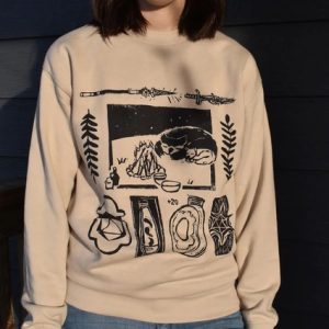 Baldur's Gate Inspired T-Shirt, Sweatshirt, Cozy Camp Scene with Scratch & Owlbear