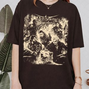 Vintage Astarion Shadowheart T-Shirt, DnD RPG Gaming Clothes, Fantasy Game Merch
