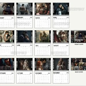 Alternative view of Fantasssy Book Couple 2027 Wall Calendar Monthly, Best Book Couple