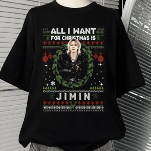 All I Want For Christmas Is JIMIN T-Shirt, Sweatshirt, Hoodie, JIMIN Christmas Shirt - Image 4