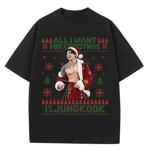 All I Want For Christmas Is JUNGKOOK T-Shirt, Sweatshirt, Hoodie, JUNGKOOK Christmas Shirt