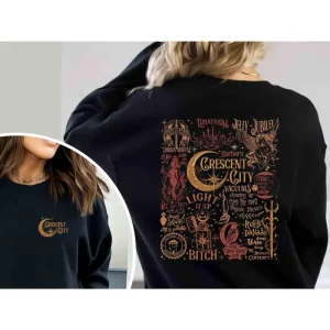Alternative view of Crescent City Book 2 Sides T-Shirt, Sweatshirt, Book lover Fan