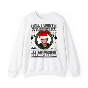 JJ Maybank Ugly Christmas Sweatshirt, Outer Banks Merch , JJ Maybank Christmas Outfit - Image 3