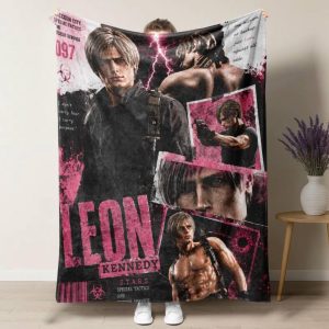 Leon Kennedy Resident Evils Blanket Quality Soft Warm