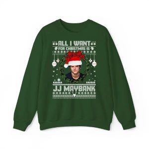 JJ Maybank Ugly Christmas Sweatshirt, Outer Banks Merch , JJ Maybank Christmas Outfit - Image 5