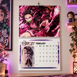 Alternative view of Demon Slayer Inspired Calendar 2027, Kimetsu no Yaiba Anime Wall Calendar