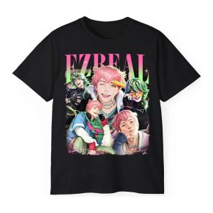 Heartsteel Boy Band T-shirt, Ezreal Sett K'Sante Yone Aphelios Kayn Shirt 100% Cotton Unisex T-shirt - Image 7