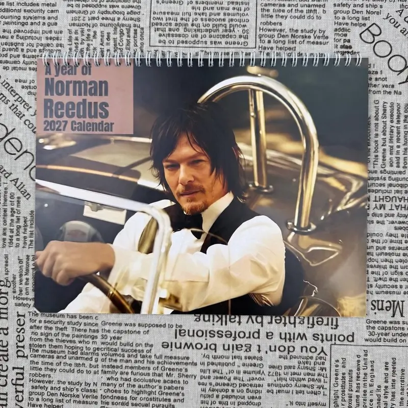 Norman Reedus 2027 Calendar, Celebrity Photo Calendar, TV Star Monthly Calendar