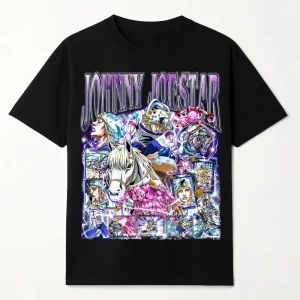 Johnny Joestar Jojo's Bizarre Adventure Steel Ball Run Art Character T-Shirt