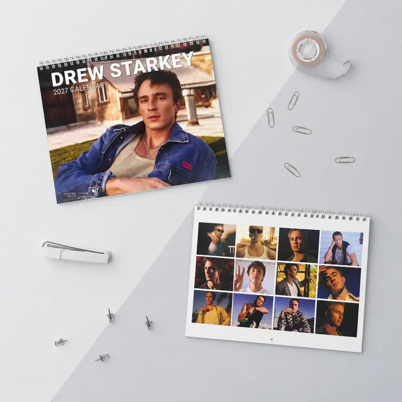 Drew Starkey 2027 Wall Calendar, Celebrity Fan Calendar, 12 Month Photo Calendar