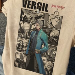 Devil May Cry Vergil Anime Character Unisex T-shirt