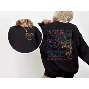Alternative view of SJMaas Quotes 2sides Sweatshirt, Acotar Books Shirt, Throne of Glass Fan