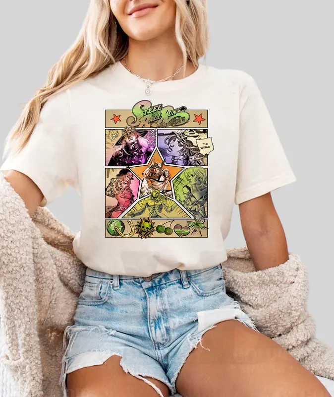 jojo's bizarre adventure Steel Ball Run Art Character T-Shirt