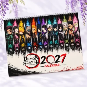Demon Slayer Inspired Calendar 2027, Kimetsu no Yaiba Anime Wall Calendar