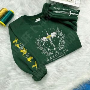 Fourth Wing Embroidered Sweatshirt,Custom Basgiath War College, Dragon Rider