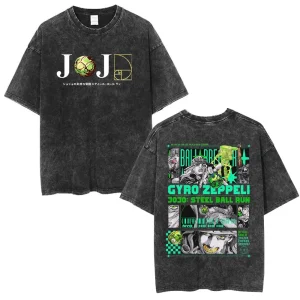 Retro Anime Graphic 2 Sides T-Shirt, Jojo's Bizarre Adventure Fan