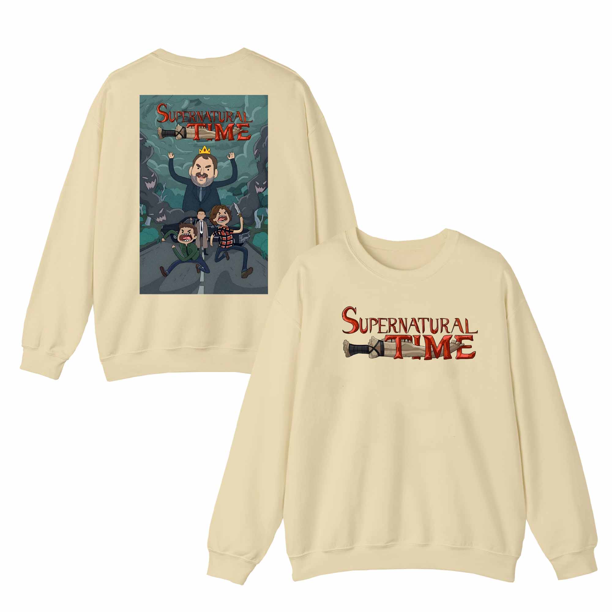 Supernatural x Adventure Time Two-Side Shirt, Sweatshirt And Hoodie