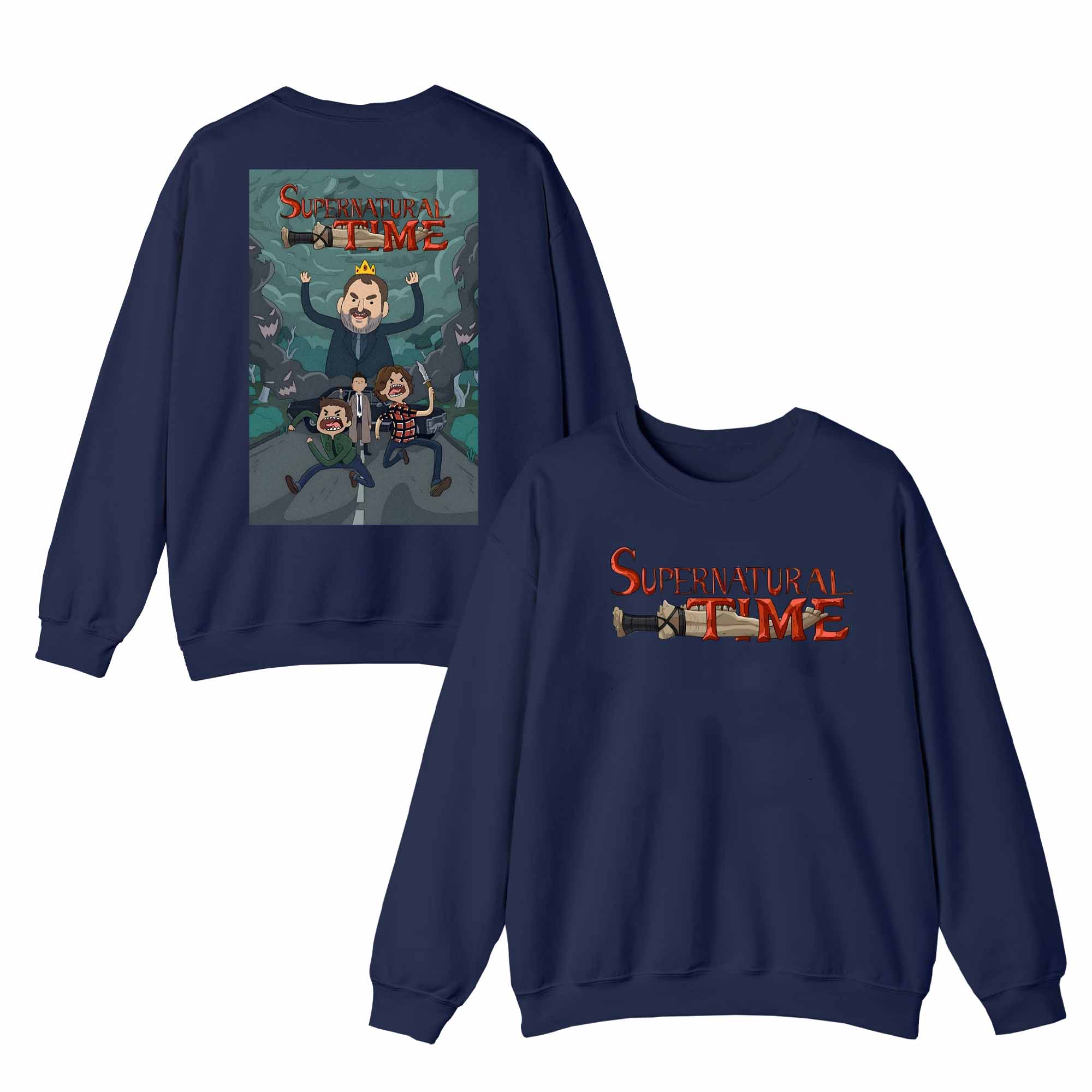 Supernatural x Adventure Time Two-Side Shirt, Sweatshirt And Hoodie - Image 3
