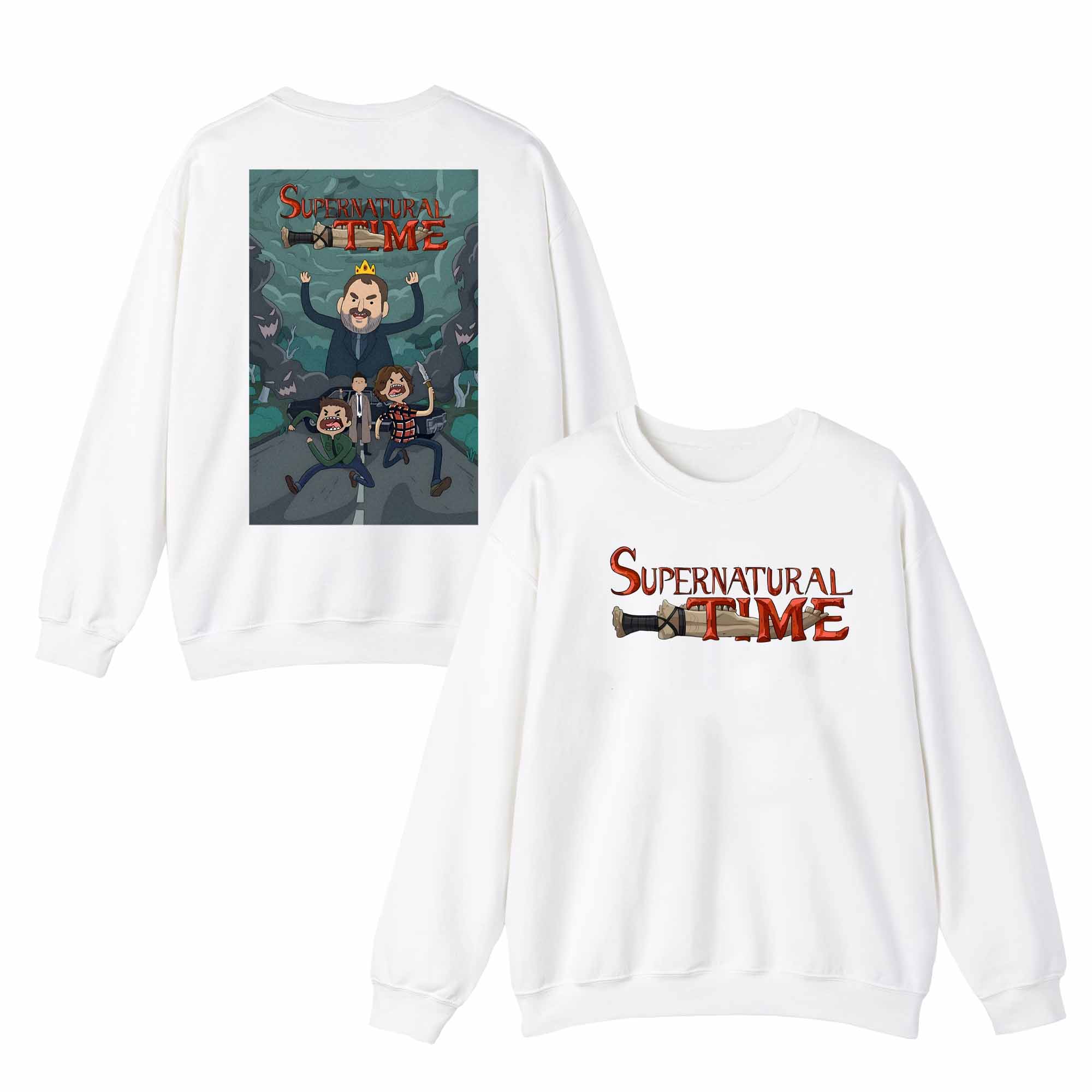 Supernatural x Adventure Time Two-Side Shirt, Sweatshirt And Hoodie - Image 2